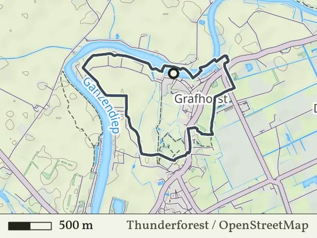 Blauwe route vanaf Grafhorst, IJsseldelta