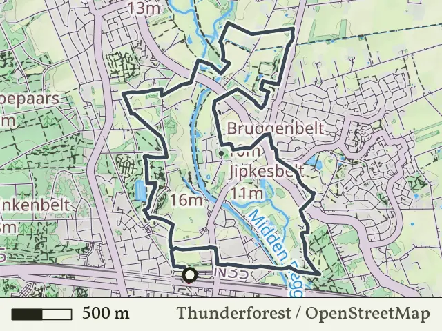 Blauwe route vanaf Nijverdal, Hellendoorn