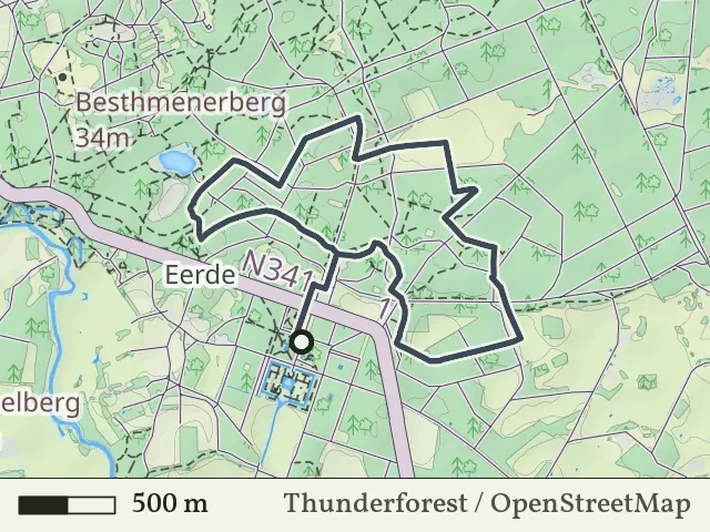 Gele route vanaf Eerde, Ommen