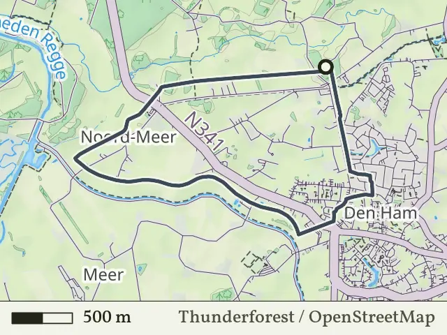 Blauwe route vanaf Eerder Achterbroek, Den Ham