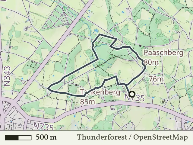 Oranje route vanaf Tankenberg, De Lutte