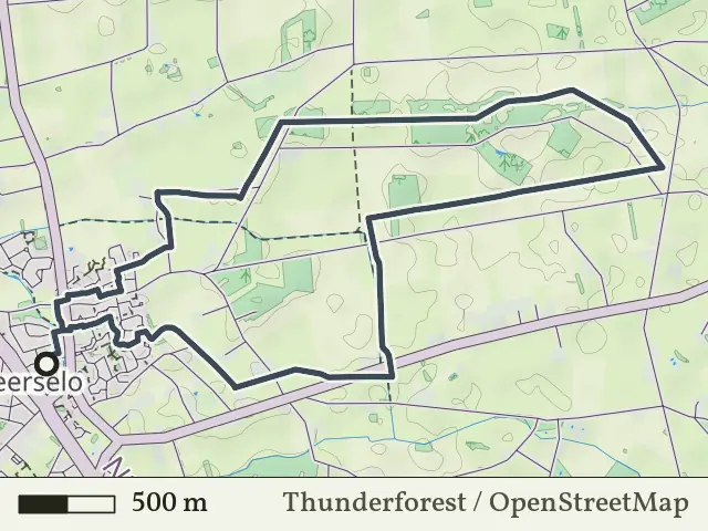 Paarse route vanaf Weerselo, Rossum