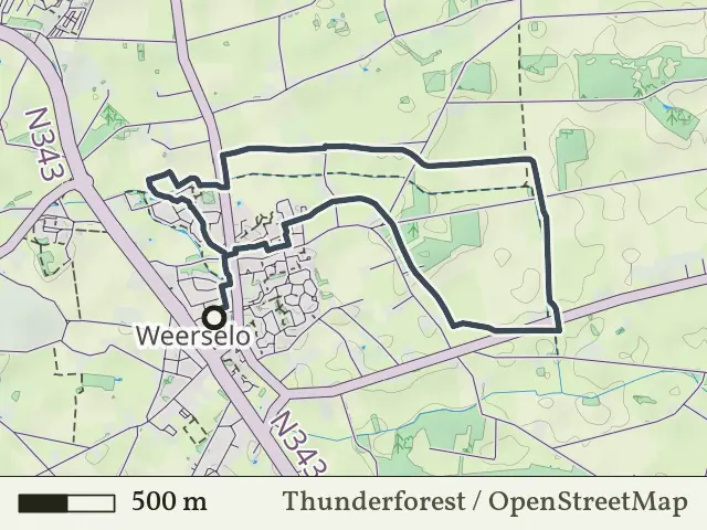Rode route vanaf Weerselo, Rossum