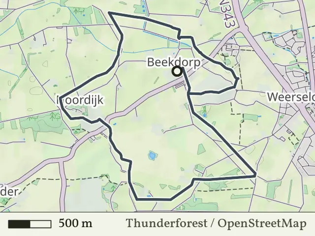 Gele route vanaf Beekdorp, Weerselo