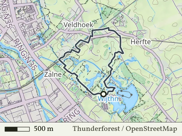 Groene route vanaf Wijthmenerplas, Wijthmen