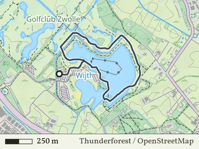 Rode route vanaf Wijthmenerplas, Wijthmen
