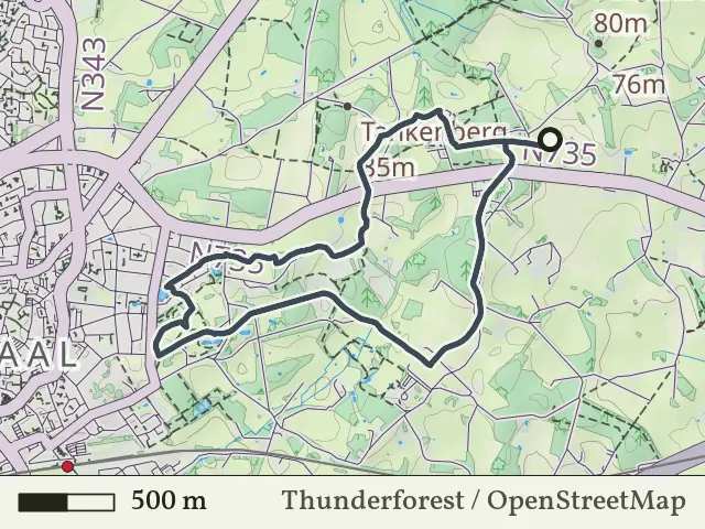 Paarse route vanaf Tankenberg, De Lutte