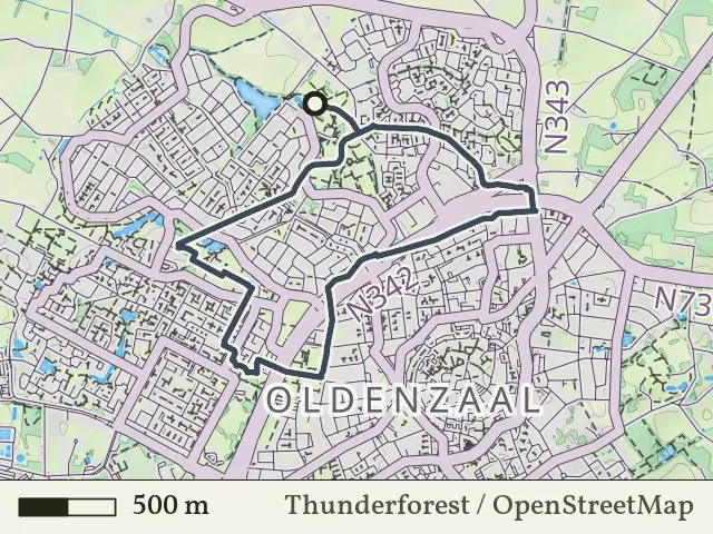 Paarse route vanaf Gravenes, Oldenzaal