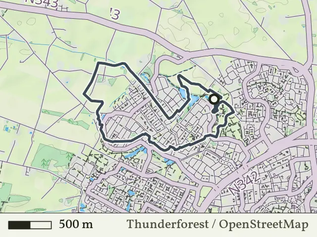 Rode route vanaf Gravenes, Oldenzaal