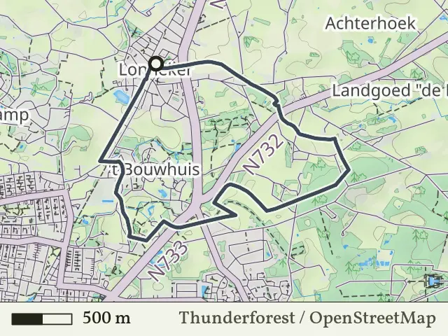 Rode route vanaf Lonneker, Enschede