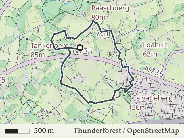 Rode route vanaf Tankenberg, De Lutte