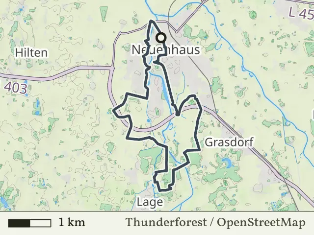 Blauwe route vanaf Neuenhaus, Denekamp