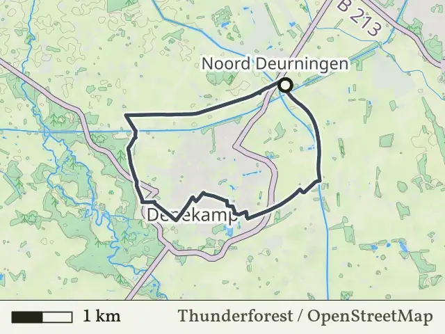 Rode route vanaf Noord-Deurningen, Denekamp