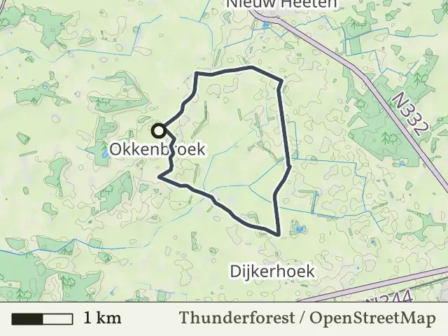 Oranje route vanaf Okkenbroek, Salland