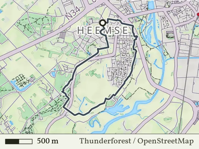 Blauwe route vanaf Heemse, Hardenberg Oost