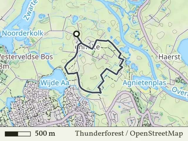Oranje route vanaf Langenholte, Zwolle