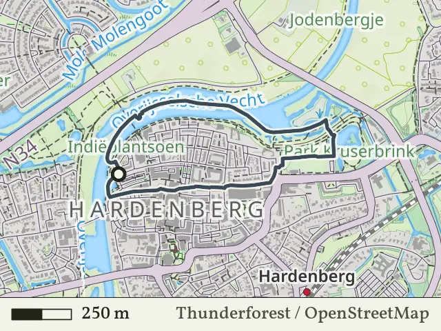 Paarse route vanaf Hardenberg, Hardenberg Oost