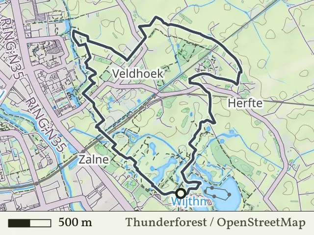 Blauwe route vanaf Wijthmenerplas, Wijthmen
