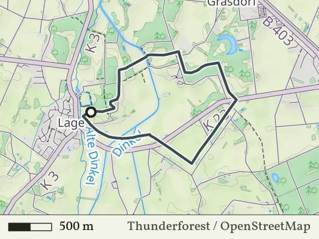 Oranje route vanaf Lage, Denekamp