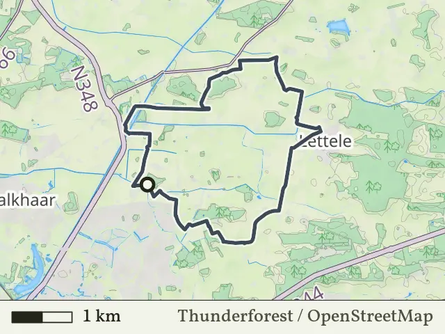 Gele route vanaf Oerdijk, Schalkhaar