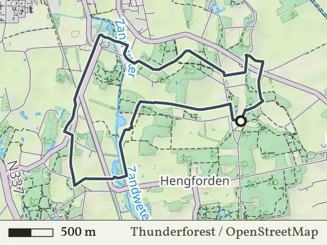 Paarse route vanaf Nijendal, Olst