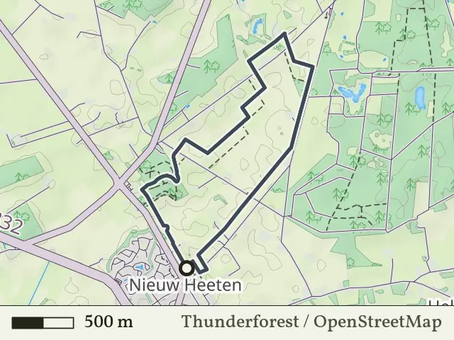 Paarse route vanaf Nieuw-Heeten, Salland