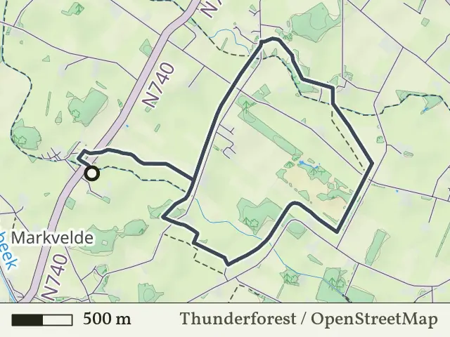Paarse route vanaf Markvelde, Markelo