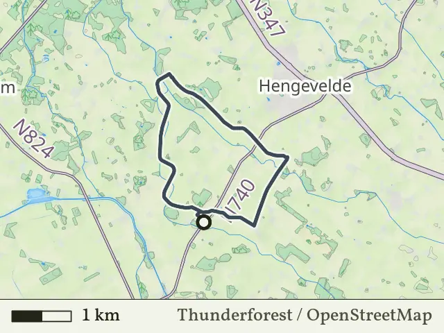 Rode route vanaf Markvelde, Markelo