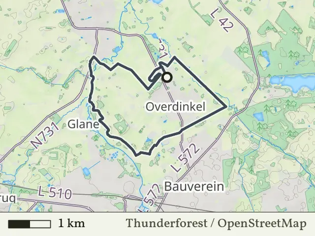 Rode route vanaf Overdinkel, Losser