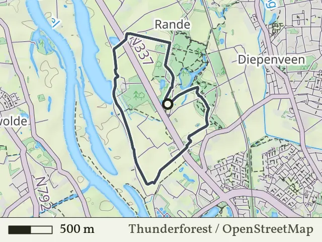 Blauwe route vanaf Nieuw Rande, Diepenveen