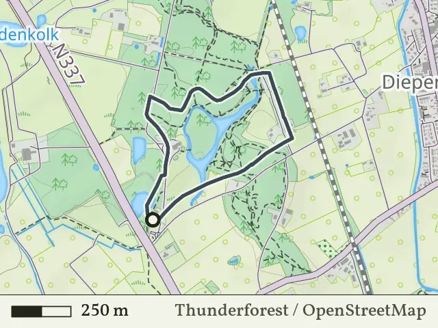 Gele route vanaf Nieuw Rande, Diepenveen