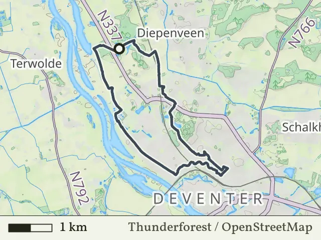 Paarse route vanaf Nieuw Rande, Diepenveen