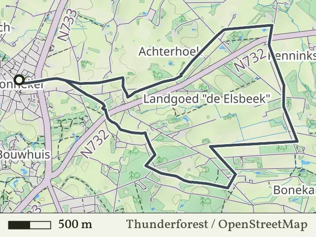 Oranje route vanaf Lonneker, Enschede