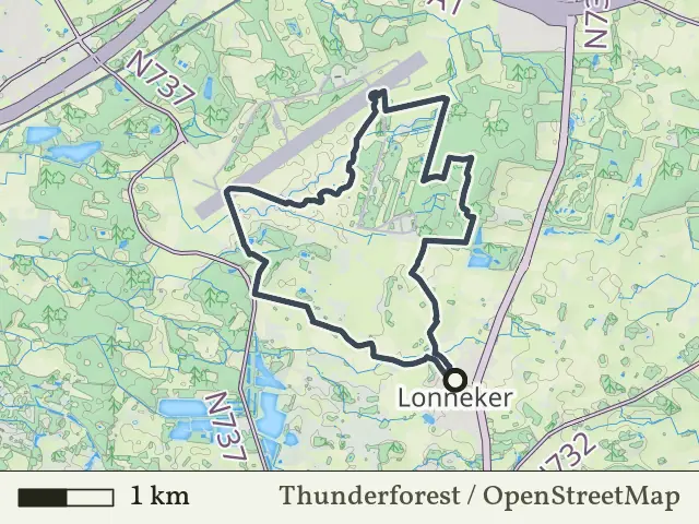 Paarse route vanaf Lonneker, Enschede