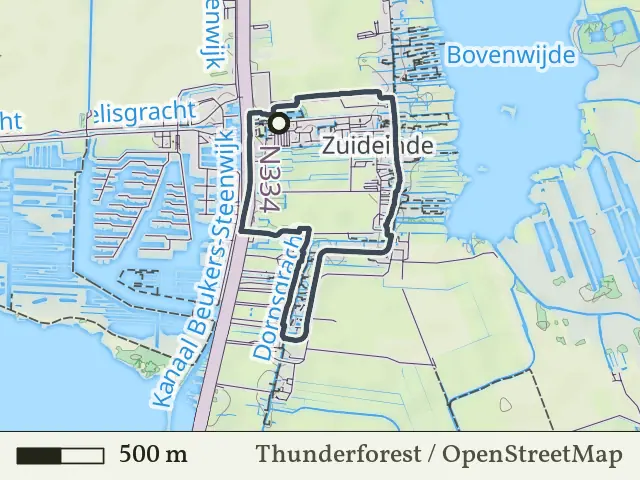 Gele route vanaf Giethoorn, Weerribben-Wieden