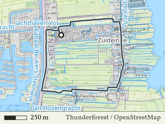 Rode route vanaf Giethoorn, Weerribben-Wieden