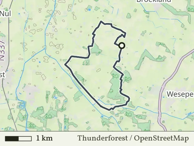 Oranje route vanaf Middel, Salland