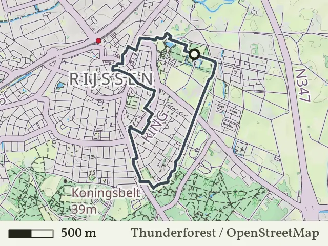 Paarse route vanaf Oosterhof, Rijssen