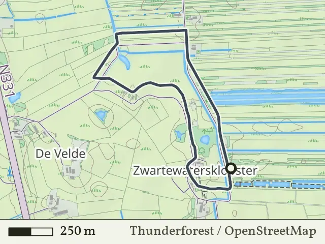 Groene route vanaf Zwartewatersklooster, Rouveen