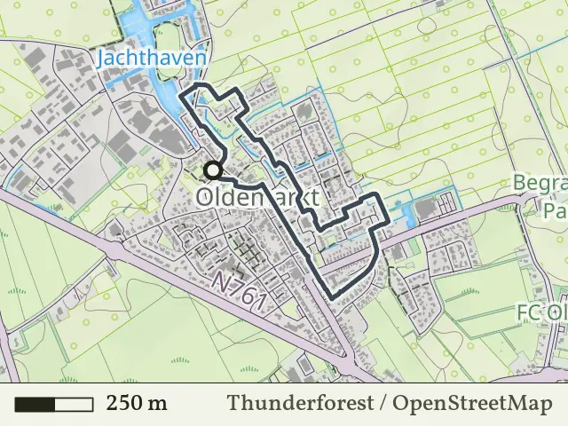 Rode route vanaf Oldemarkt, Weerribben-Wieden