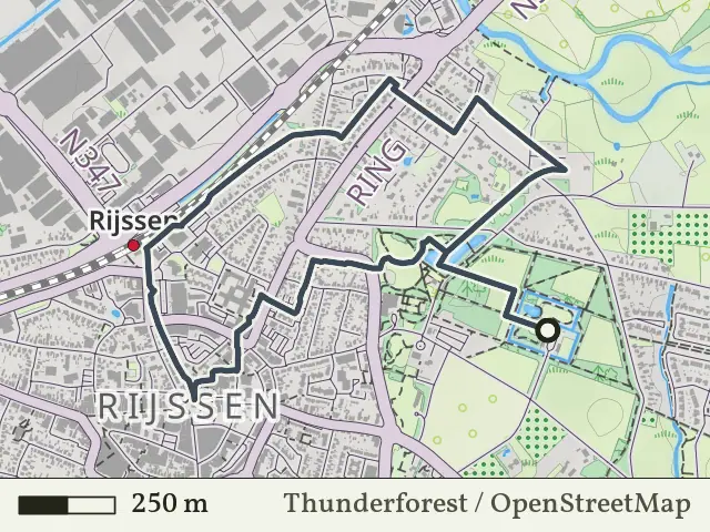 Rode route vanaf Oosterhof, Rijssen
