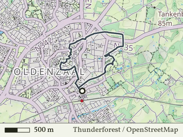 Blauwe route vanaf Oldenzaal-Station, Oldenzaal