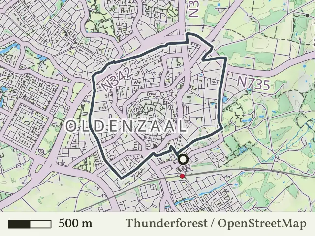 Groene route vanaf Oldenzaal-Station, Oldenzaal