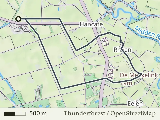 Paarse route vanaf West-Dammarkte, Hellendoorn