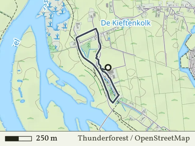 Rode route vanaf Vreugderijkerwaard, Zwolle