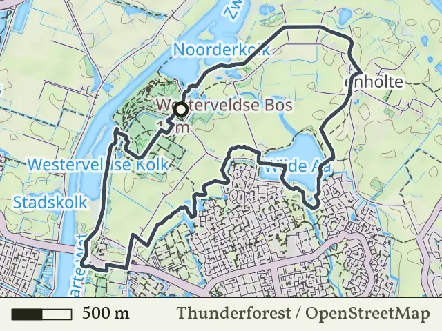 Blauwe route vanaf Westerveldsebos, Zwolle