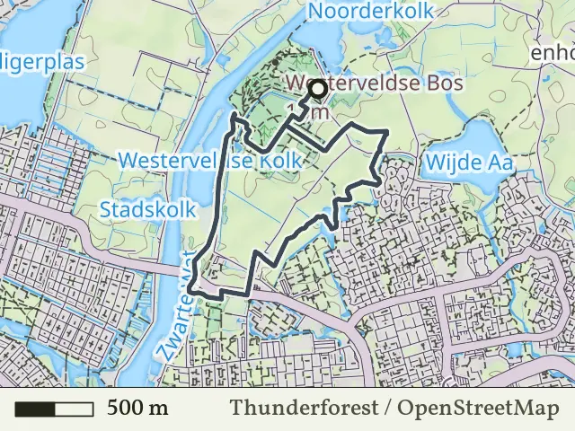 Oranje route vanaf Westerveldsebos, Zwolle