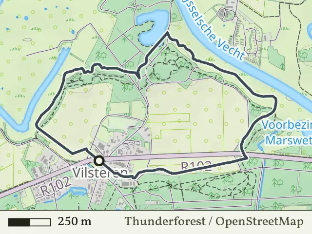 Rode route vanaf Vilsteren, Ommen