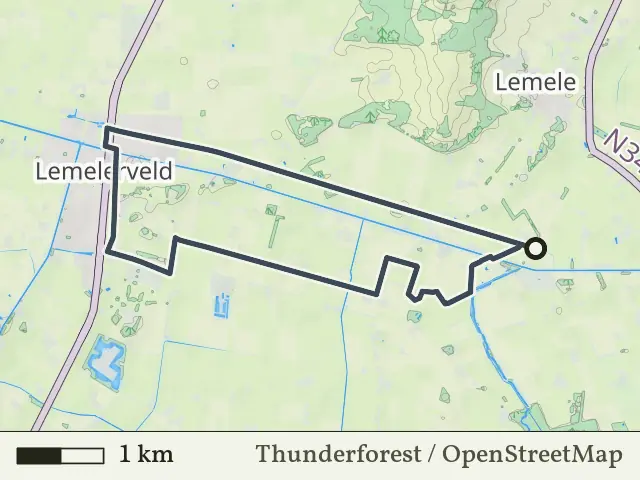 Blauwe route vanaf West-Dammarkte, Hellendoorn