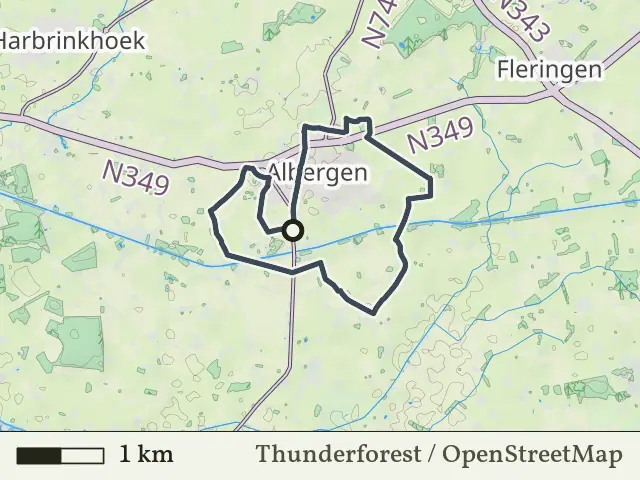 Gele route vanaf Demmershoek, Albergen